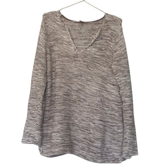 J. Jill Sweaters - J.Jill V-Neck Marled Cotton Chunky Knit Sweater small